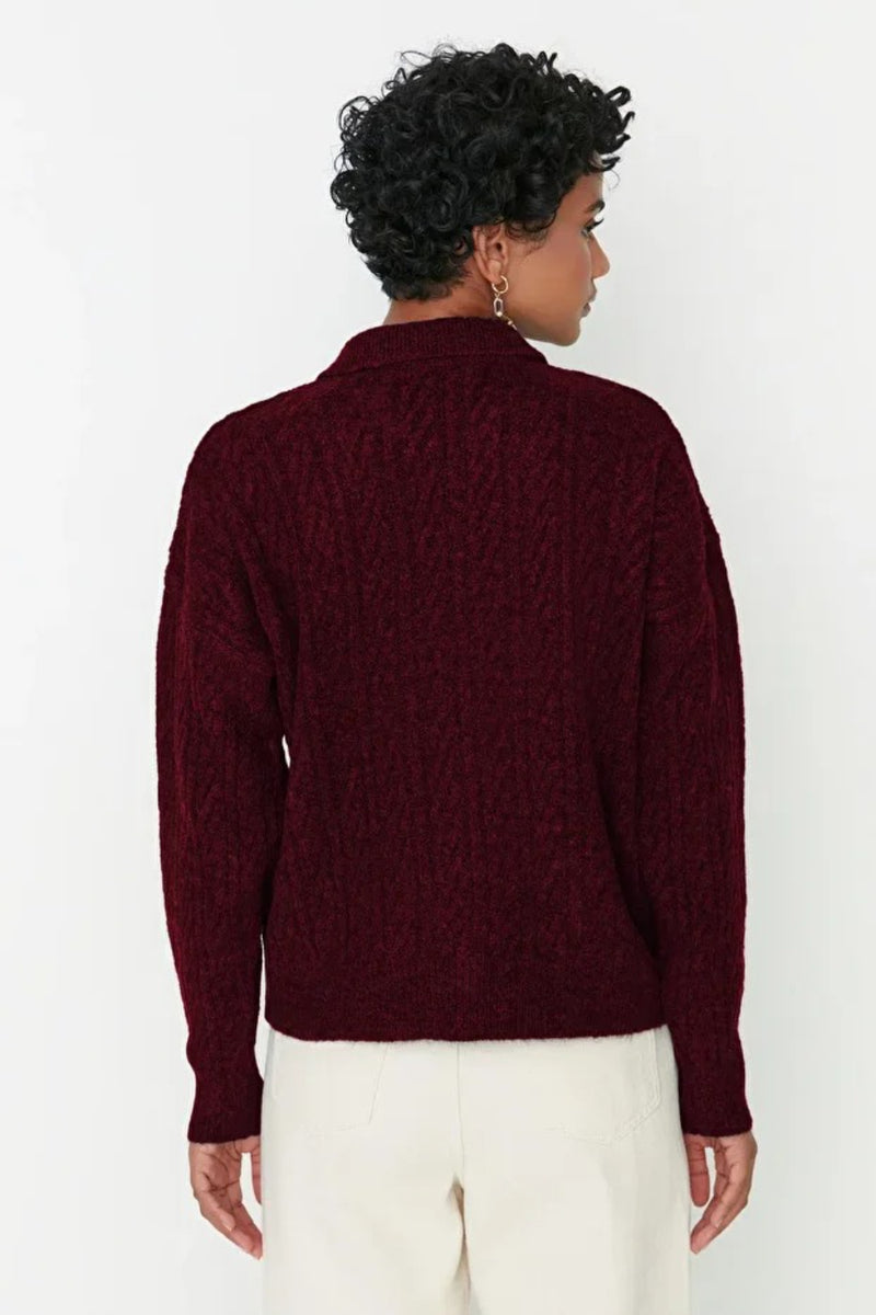 Oversized Soft-Textured Knit Sweater