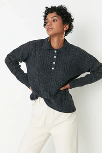 Oversized Soft-Textured Knit Sweater