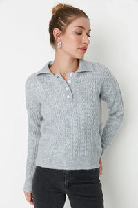 Oversized Soft-Textured Knit Sweater