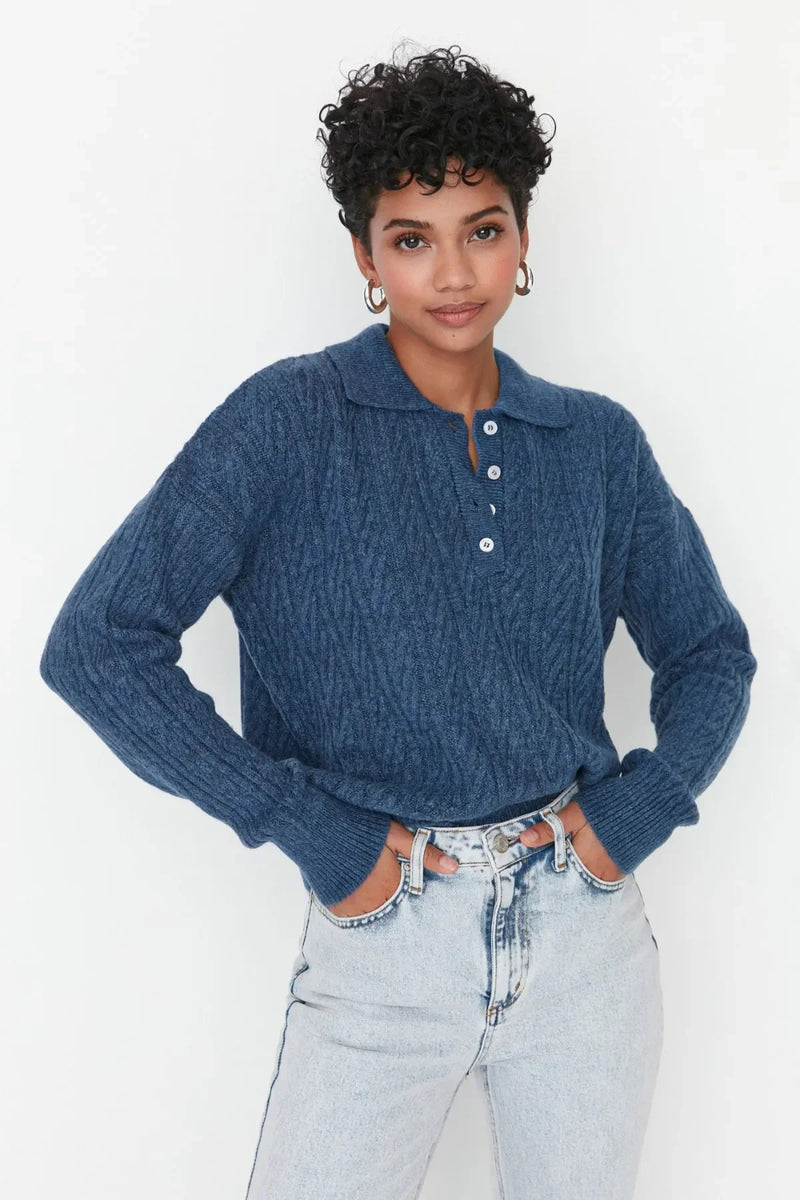 Oversized Soft-Textured Knit Sweater