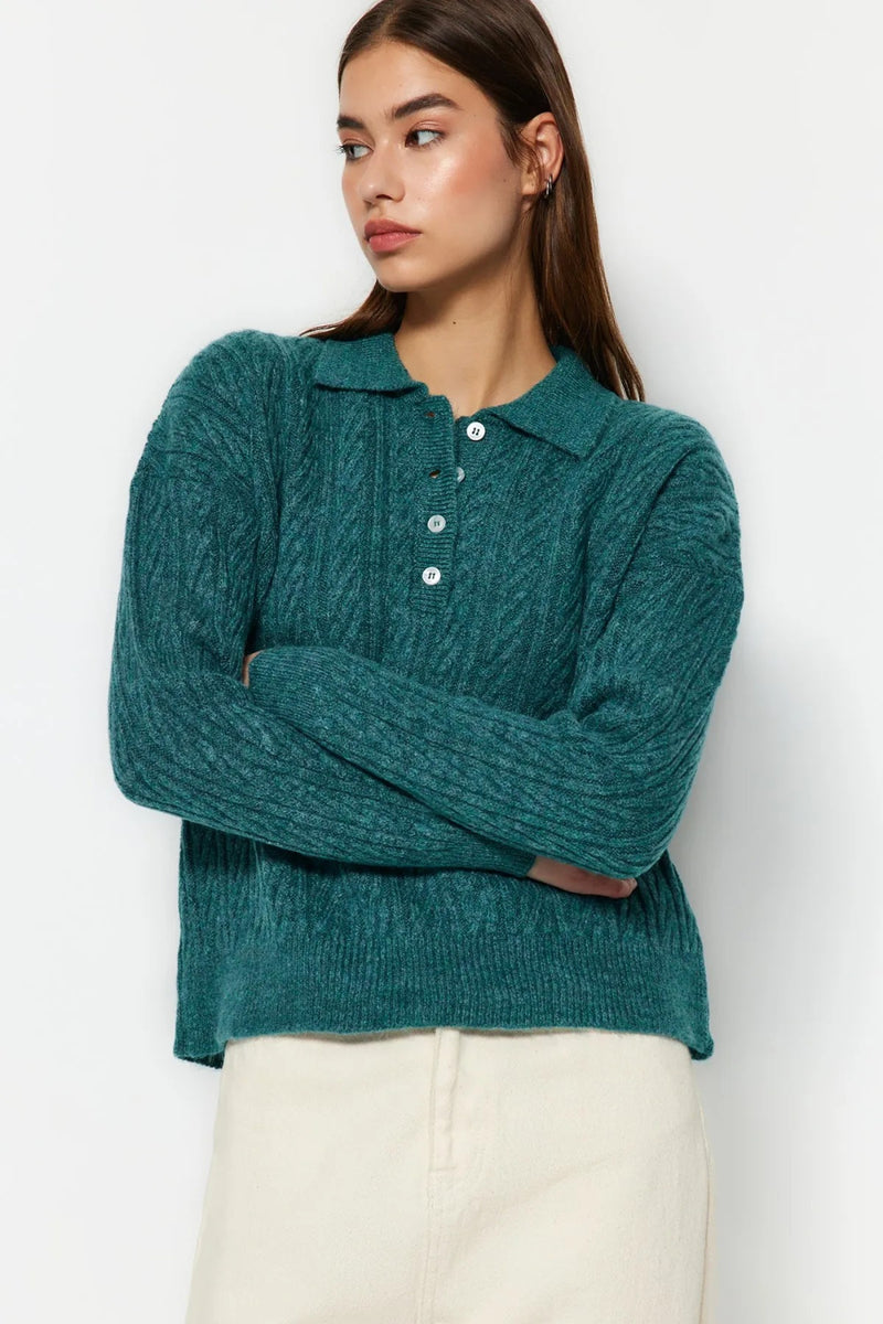 Oversized Soft-Textured Knit Sweater