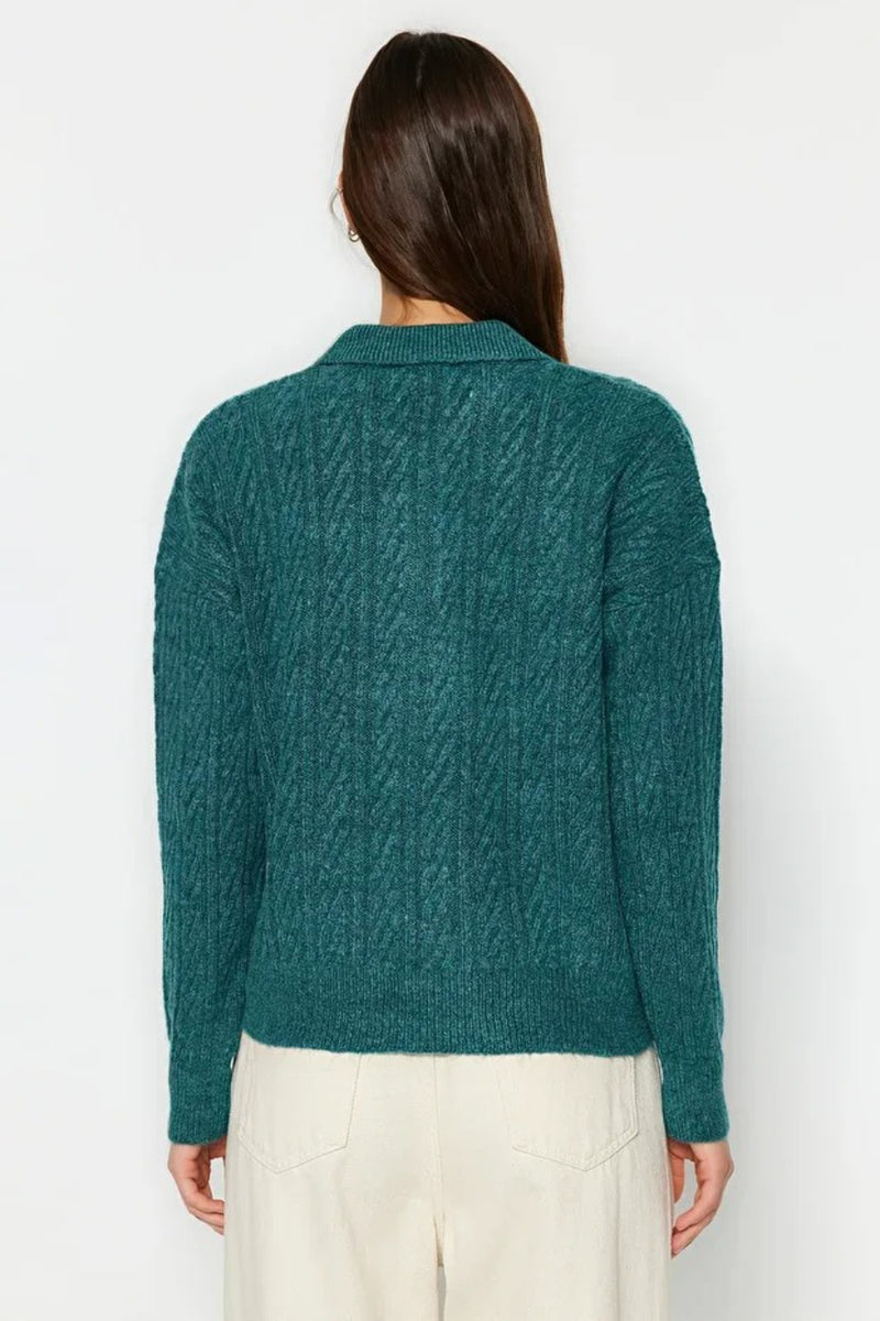 Oversized Soft-Textured Knit Sweater