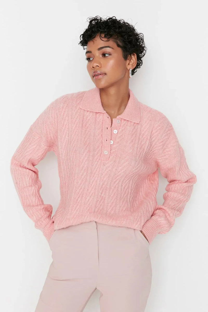 Oversized Soft-Textured Knit Sweater