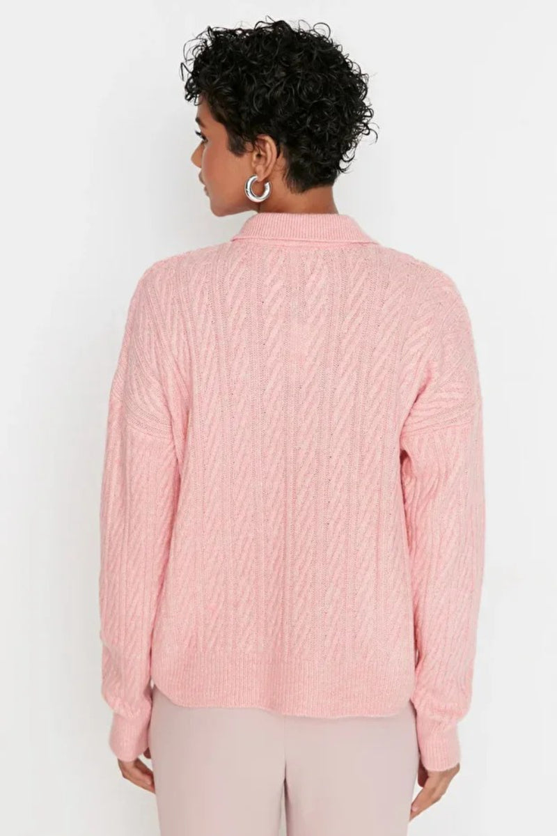 Oversized Soft-Textured Knit Sweater