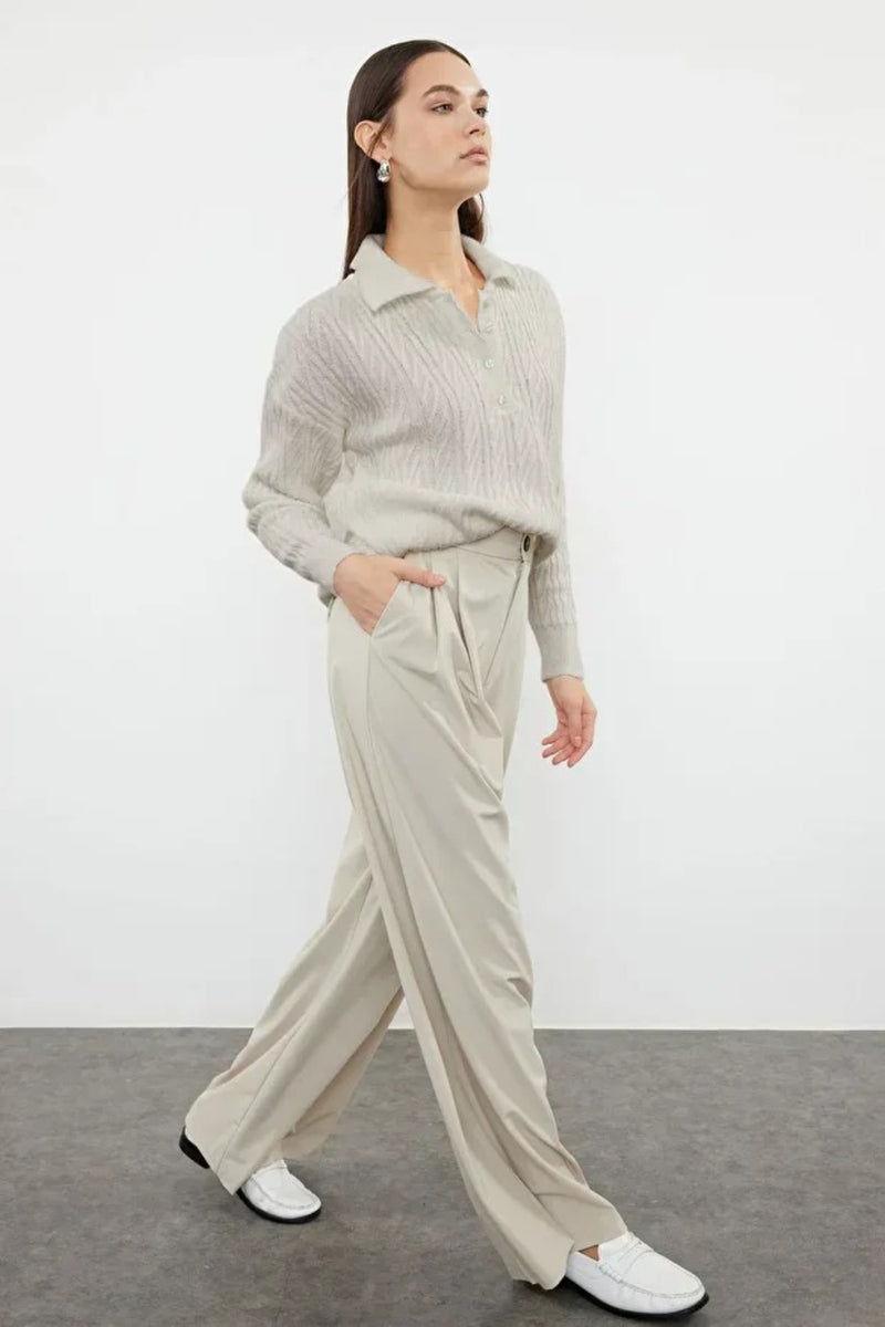 Oversized Soft-Textured Knit Sweater