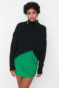 Relaxed Fit Soft-Texture Knit Sweater