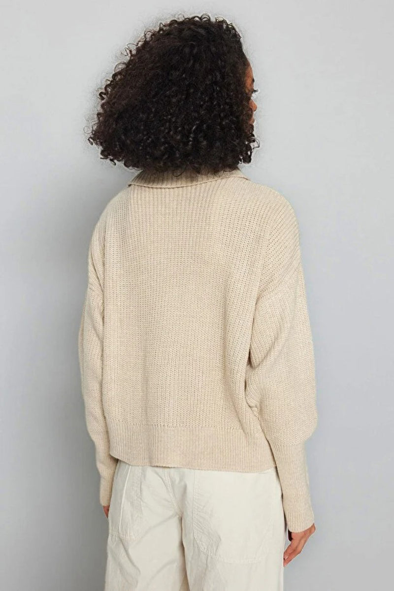 Oversized Draped Collar Zip-Up Knit Cardigan