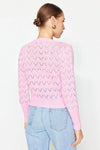 Openwork Knit Cropped 2-Piece Top & Cardigan Set