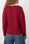 Cable Knit Collegiate Sweater