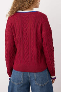 Cable Knit Collegiate Sweater