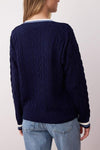 Cable Knit Collegiate Sweater