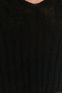 Mercerized Look Wool-Blend Oversized Basic Knit Sweater