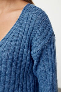 Mercerized Look Wool-Blend Oversized Basic Knit Sweater