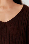 Mercerized Look Wool-Blend Oversized Basic Knit Sweater