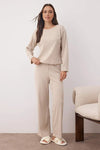 2 Piece Ribbed Knit Pajama Set