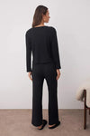 2 Piece Ribbed Knit Pajama Set