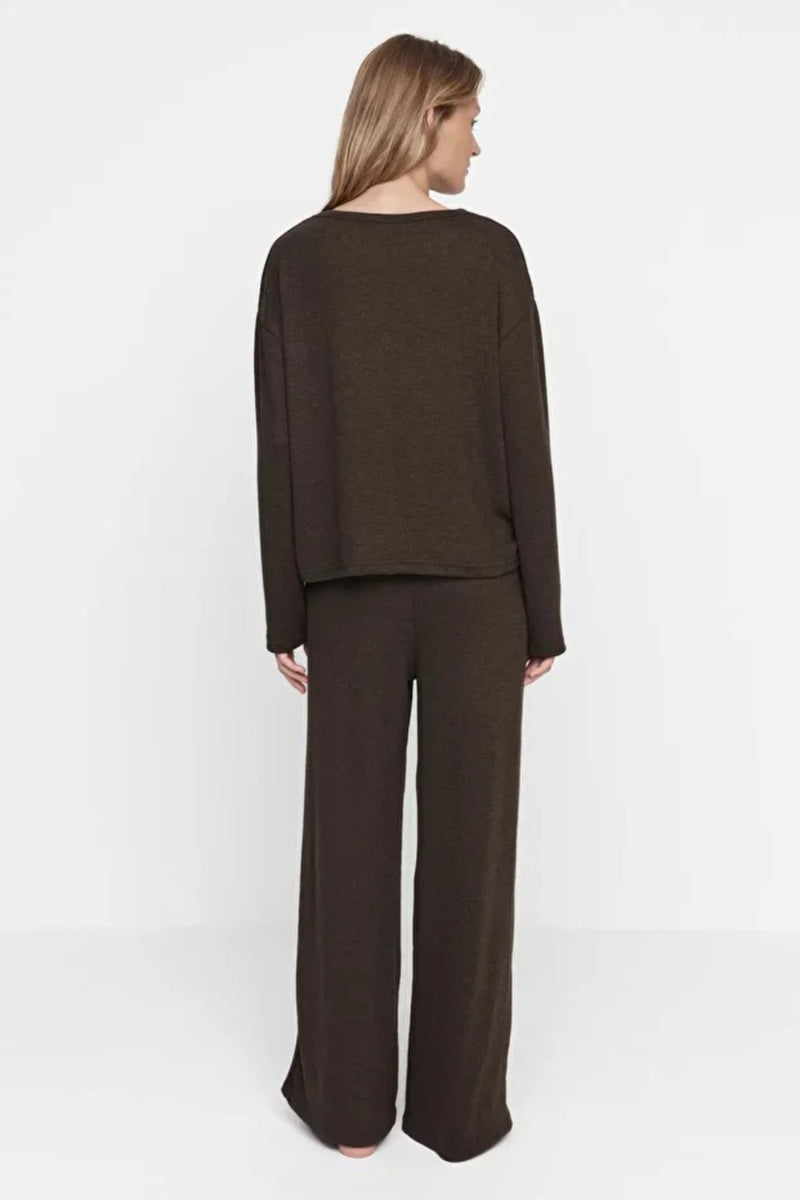 2 Piece Ribbed Knit Pajama Set