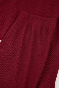 2 Piece Ribbed Knit Pajama Set