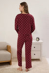 2-Piece Polka Dot and Heart Knit Pajama Set