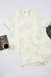 Printed Viscose Woven Pajama Set with Shorts