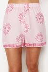 Printed Viscose Woven Pajama Set with Shorts