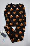 100% Cotton Knitted Pajama Set with Teddy Bear Print