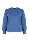 Thick Fleece-Lined Regular Fit Crew Neck Basic Knit Sweatshirt