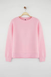 Thick Fleece-Lined Regular Fit Crew Neck Basic Knit Sweatshirt