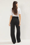 Straight-Cut Pleated Woven Trousers