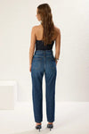 High-Waist Straight-Leg Jeans