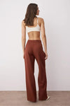 High-Waist Wide-Leg Pleated Woven Trousers