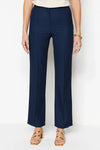 Straight Cut High Waist Pintuck Woven Trousers