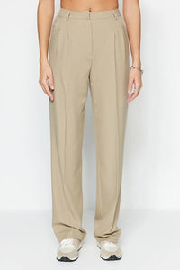 Limited Edition Straight Cut Pleated Woven Trousers