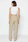 Limited Edition Straight Cut Pleated Woven Trousers