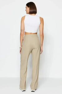 Limited Edition Straight Cut Pleated Woven Trousers