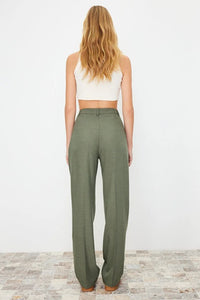 Limited Edition Straight Cut Pleated Woven Trousers