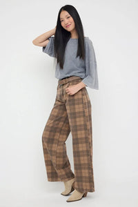 Multicolor Mid-Rise Pattern Wide Leg Jeans