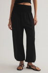 Woven Harem-Style Pants with Elasticated Cuffs
