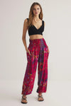 Woven Harem-Style Pants with Elasticated Cuffs