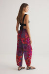 Woven Harem-Style Pants with Elasticated Cuffs