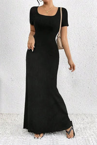 U-Neck Maxi Dress