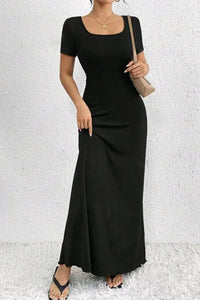 U-Neck Maxi Dress