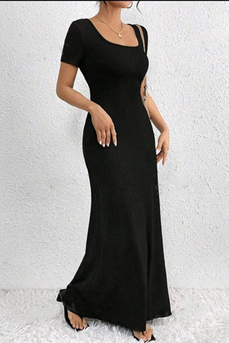 U-Neck Maxi Dress