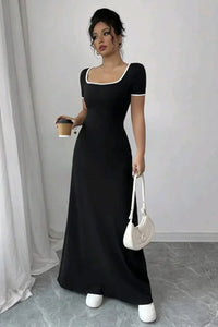 U-Neck Maxi Dress
