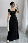 U-Neck Maxi Dress