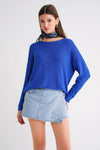 Boat Neck Lightweight Seasonal Knit Sweater