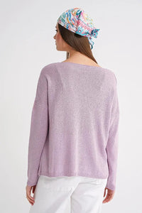 Boat Neck Lightweight Seasonal Knit Sweater