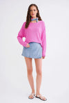 Boat Neck Lightweight Seasonal Knit Sweater