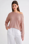 Boat Neck Lightweight Seasonal Knit Sweater