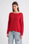 Boat Neck Lightweight Seasonal Knit Sweater